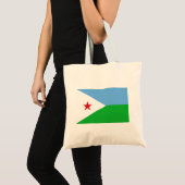 ジブチの国旗 トートバッグ (正面(商品))