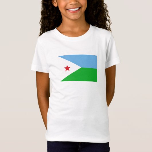 ジブチの国旗 Tシャツ (正面)