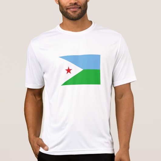 ジブチの国旗 Tシャツ (正面)