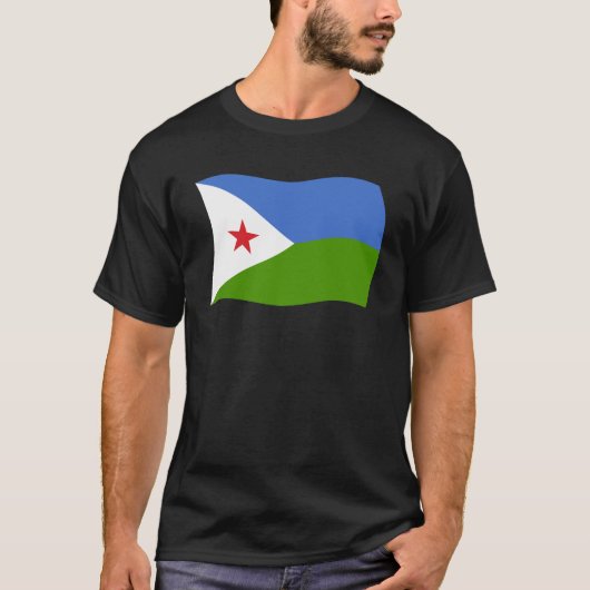 ジブチの旗シャツ Tシャツ (正面)