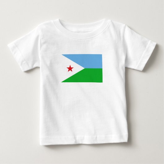ジブチの旗 ベビーTシャツ (正面)
