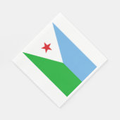 ジブチ国旗(アフリカ国家) スタンダードランチョンナプキン (角)