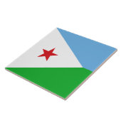 ジブチ国旗（アフリカ国家） タイル (側面)