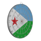 ジブチ国旗(アフリカ国家) ダーツボード (正面左)