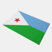 ジブチ国旗（アフリカ国家） ドアマット (アングル)