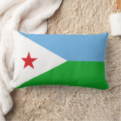 ジブチ国旗（アフリカ国家） ランバークッション (ブランケット)