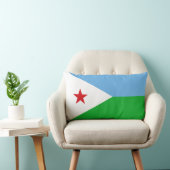 ジブチ国旗（アフリカ国家） ランバークッション (椅子)