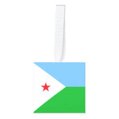 ジブチ国旗 キューブオーナメント (正面)