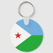 ジブチ国旗 キーホルダー (正面)