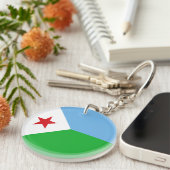 ジブチ国旗 キーホルダー (正面右)