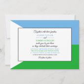 ジブチ国旗、ジブチ結婚国旗 招待状 (正面)