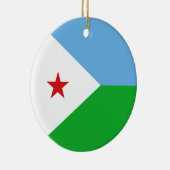 ジブチ国旗 セラミックオーナメント (右)