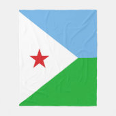 ジブチ国旗 フリースブランケット (正面)