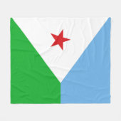 ジブチ国旗 フリースブランケット (正面(横))