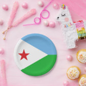 ジブチ国旗 ペーパープレート (パーティー)