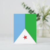 ジブチ国旗 ポストカード (スタンド正面)