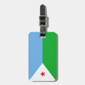 ジブチ国旗 ラゲッジタグ (正面縦)