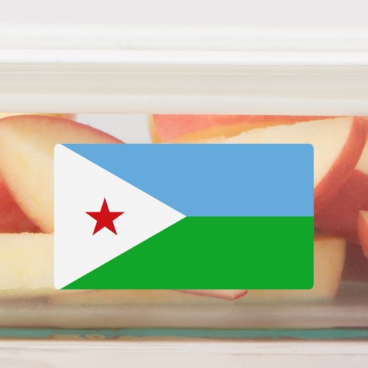 ジブチ国旗 ラベル (貼付)