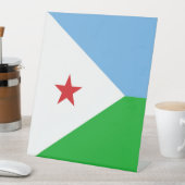 ジブチ国旗 台座サイン (インサイチュ)