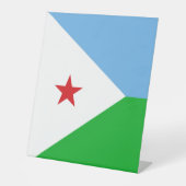 ジブチ国旗 台座サイン (正面)