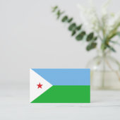 ジブチ国旗 名刺 (スタンド正面)