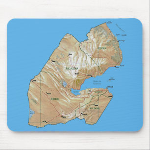 ジブチ地図マウスパッド マウスパッド