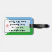 ジブチ簡単ID個人用フラグ ラゲッジタグ (裏面横)