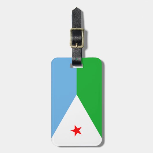 ジブチ簡単ID個人用フラグ ラゲッジタグ (正面縦)