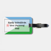 ジブチ簡単ID個人用フラグ ラゲッジタグ (裏面横)