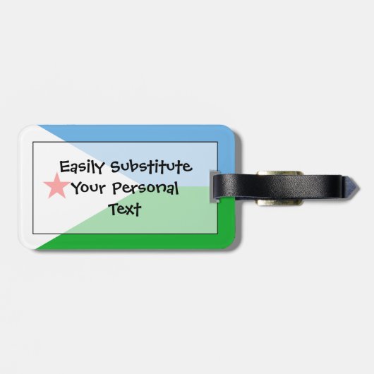 ジブチ簡単ID個人用フラグ ラゲッジタグ (裏面横)