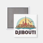ジブチ アフリカ 旅行 ギフト 🗺️ マグネット (正面/裏面)