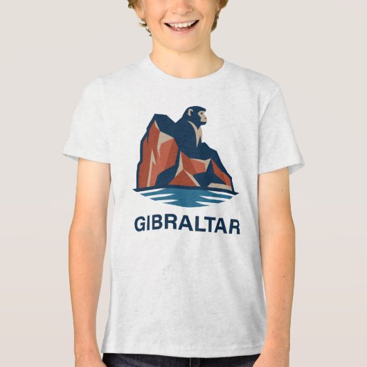 ジブラルタルの岩山 トライブレンドＴシャツ (正面)