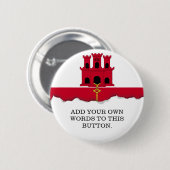 ジブラルタルの旗 缶バッジ (正面&裏面)