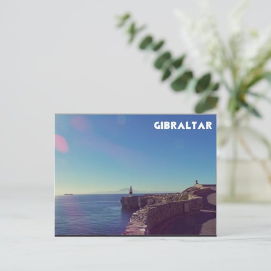 ジブラルタルの灯台からのアフリカの眺め ポストカード (スタンド正面)