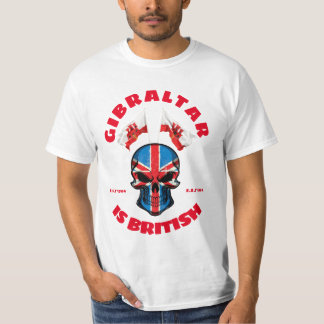 ジブラルタルは英国のest 1704スカルTシャツ Tシャツ