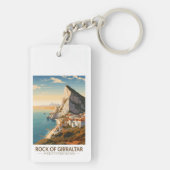 ジブラルタルトラベルアートヴィンテージ キーホルダー (裏面)