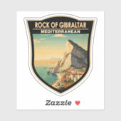 ジブラルタルトラベルアートヴィンテージ シール (シート)