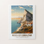 ジブラルタルトラベルアートヴィンテージ ジグソーパズル<br><div class="desc">Rock of Gibraltar in a vector artスタイル。ジブラルタルの岩は、英国ジブラルタル領に位置するモノリシックな石灰岩の岬で、イベリア半島のヨーロッパ南西部の先端の近くにある。</div>