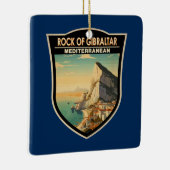 ジブラルタルトラベルアートヴィンテージ セラミックオーナメント (右)