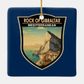 ジブラルタルトラベルアートヴィンテージ セラミックオーナメント (裏面)