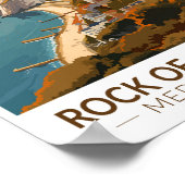 ジブラルタルトラベルアートヴィンテージ ポスター (角)