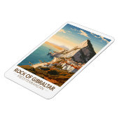 ジブラルタルトラベルアートヴィンテージ マグネット (左側)