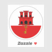 ジブラルタルフラグラウンドステッカー シール (シート)