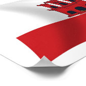 ジブラルタルフラッグポスタープリント ポスター (角)