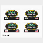 ジブラルタルロード – SANTA BARBARA, CA – 「OVAL TROPHY」 長方形シール (シート)