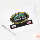 ジブラルタルロード – SANTA BARBARA, CA – 「OVAL TROPHY」 長方形シール (封筒)