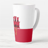 ジブラルタル国旗 カフェラテマグ (右アングル)