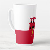 ジブラルタル国旗 カフェラテマグ (左アングル)