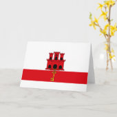 ジブラルタル国旗 カード (黄色い花)