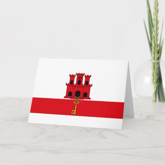 ジブラルタル国旗 カード (正面)